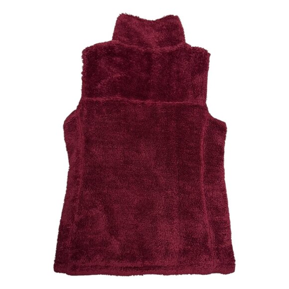 THE NORTH FACE Reversible 2-in-1 Faux Fur Fleece Red Vest Womens XS - Picture 6 of 6